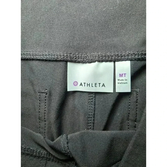 Athleta Metro Skinny Pants Womens MT Black Knit Yoga Athletic Legging EUC - Picture 16 of 16